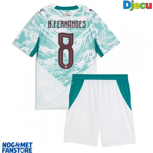 Portugal Bruno Fernandes #8 Gostujuci Dres za djecu SP 2026 Kratak Rukav (+ Kratke hlače)